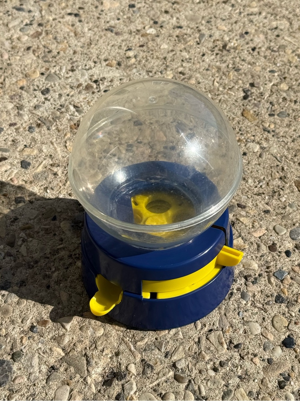 Working Blue Yellow Vintage c1970s Plastic Gumball Machine by Superior Toy & MFG